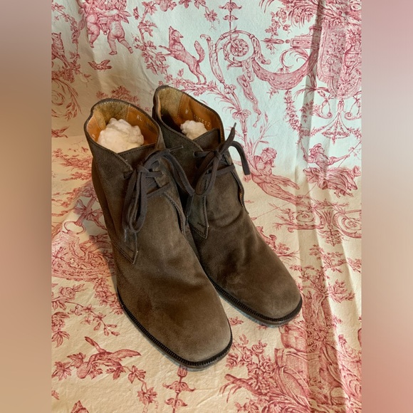 Ralph Lauren Collection purple label brown suede booties size 9 1/2 - Picture 6 of 13